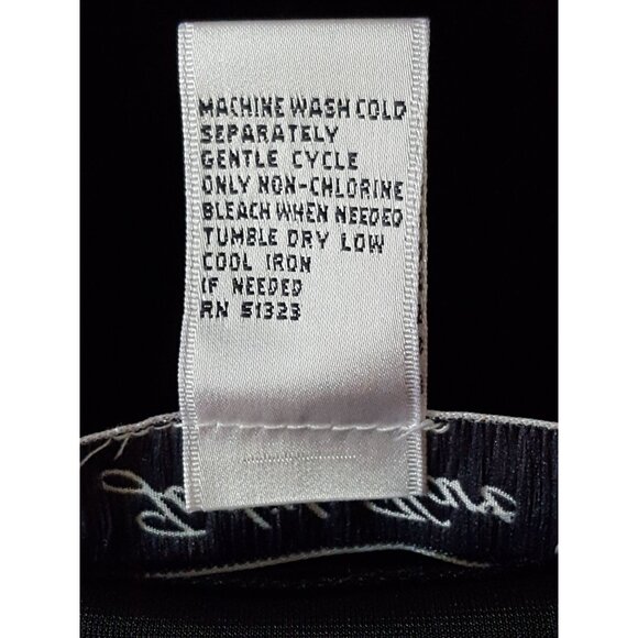 Judith Hart Womens Blouse XL Black Cowl Neck Long Sleeve Velour Inset - Picture 4 of 6